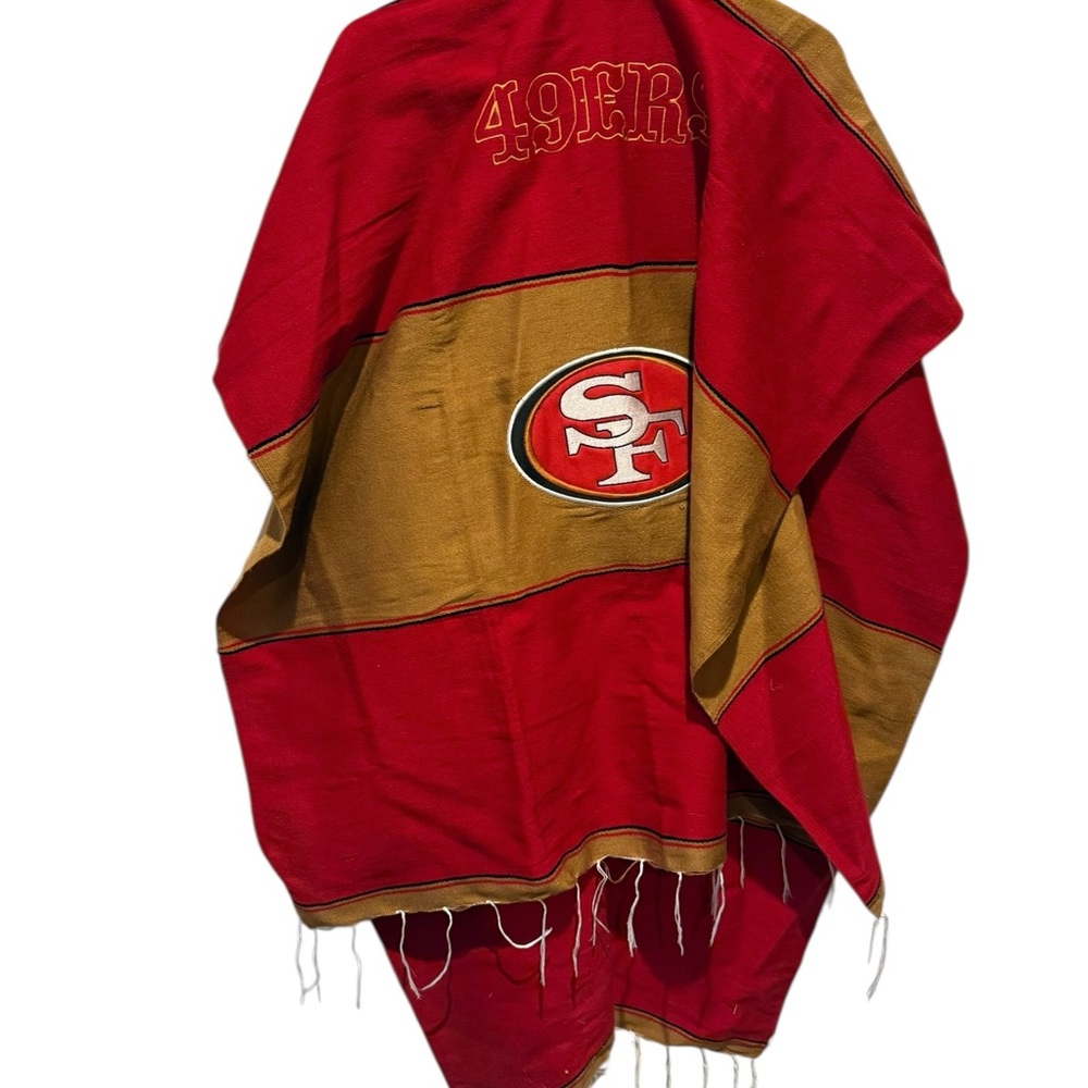 SF 49ERS Unisex Adult One Size Zarape Serape Poncho
